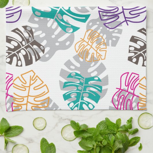 décoration serviette de cuisine feuille (Plié)