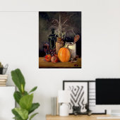 Décorations d'automne sur impression de tableau (Bureau à domicile)