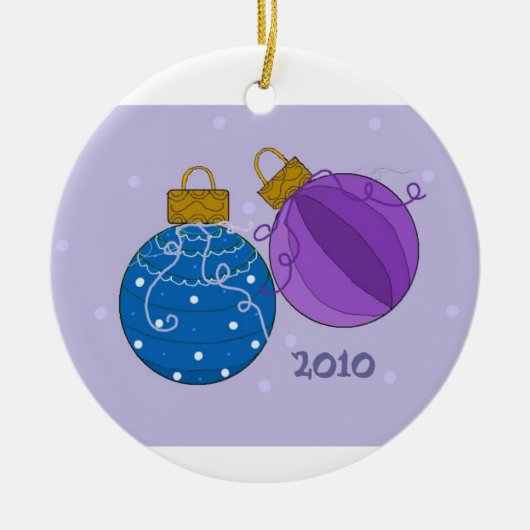 Décorations de Noël en bleu et violet (Devant)