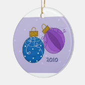 Décorations de Noël en bleu et violet (Gauche)