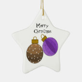 Décorations de Noël marron chocolat et violet (Droite)