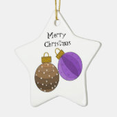 Décorations de Noël marron chocolat et violet (Gauche)