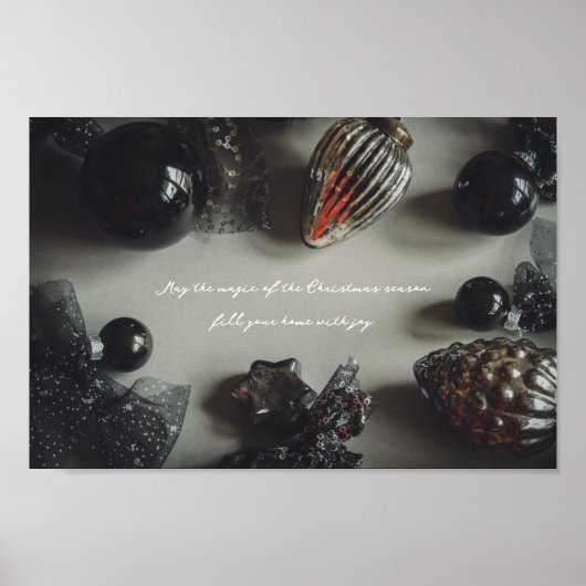 Décorations de Noël noir rétro (Devant)