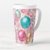 Décorations de Noël Pastel Latte Mug (Angle droit)