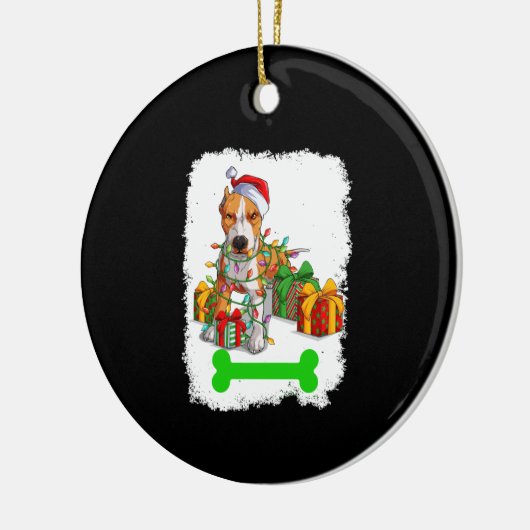 Décorations de Noël PitBull Pajama Santa Hat (Gauche)