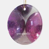 Décorations de Noël violettes scintillantes (Gauche)