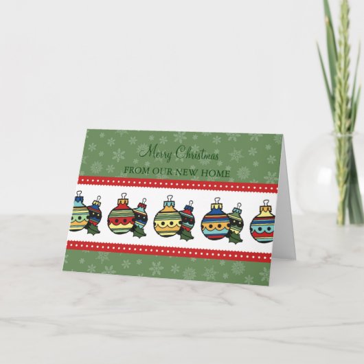 Décorations Nouvelle adresse Carte de Noël (Devant)