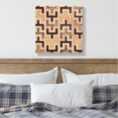Decorative African Mudcloth Pattern Canvas Afdruk (Insitu (Slaapkamer))