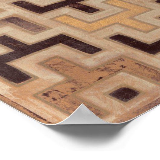 Decorative African Mudcloth Pattern Poster (Hoek)