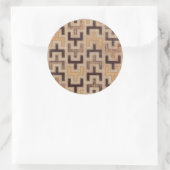Decorative African Mudcloth Pattern Ronde Sticker (Tas)