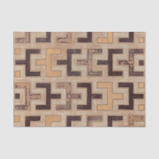 Decorative African Mudcloth Pattern Tissuepapier (Voorkant)