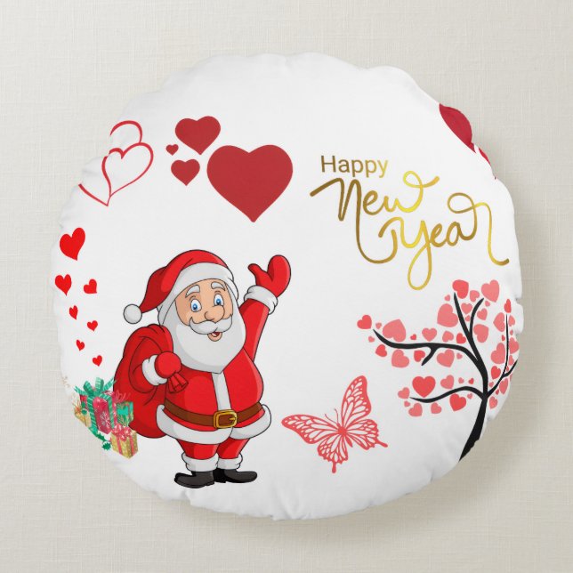 Decorative Bed & Sofa Pillow Rond Kussen (Voorkant)