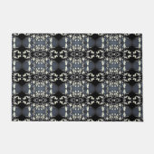 Decorative black and white pattern deurmat (Voorkant)