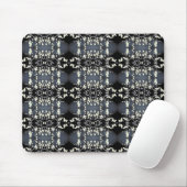 Decorative black and white pattern muismat (Met muis)