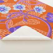 Decorative blooming wildflowers. Summer floral bac Sherpa Deken (3/4)