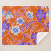 Decorative blooming wildflowers. Summer floral bac Sherpa Deken (Voorkant (horizontaal))