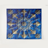 Decorative Blue Gold Holiday Backdrop Wandkleed (Voorkant (horizontaal))