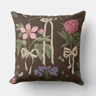 Decorative botanical Floral Bow Throw Pillow Kussen