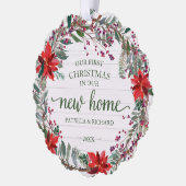 Décorative Carte de couronne de Noël de première maison (Gauche)