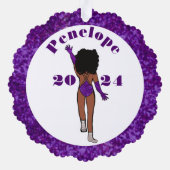 Décorative Carte de décoration de danseuse Violet & Diamants (Verso)