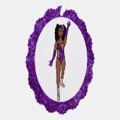 Décorative Carte de décoration de danseuse Violet & Diamants (Droite)