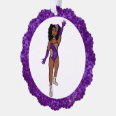 Décorative Carte de décoration de danseuse Violet & Diamants (Gauche)