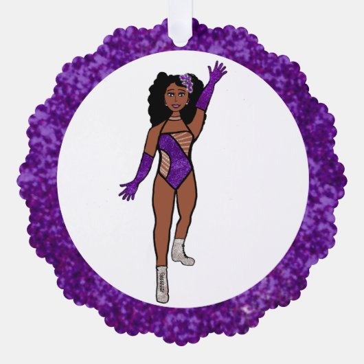 Décorative Carte de décoration de danseuse Violet & Diamants (Recto)
