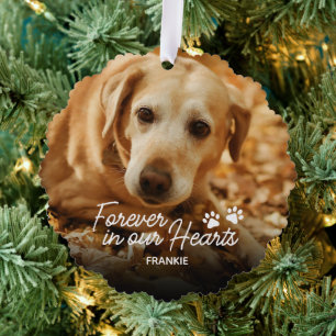 Décorative Carte de décoration de Noël pour mémorial de chien