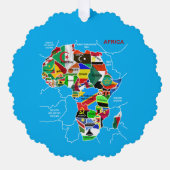 Décorative Carte de l'Afrique avec drapeaux (Recto)