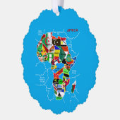 Décorative Carte de l'Afrique avec drapeaux (Gauche)