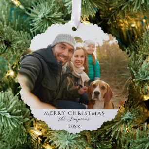 Décorative Carte de Noël avec photo de famille personnalisée
