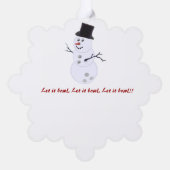 Décorative Carte de Noël Bowling Ball Snowman (Verso)