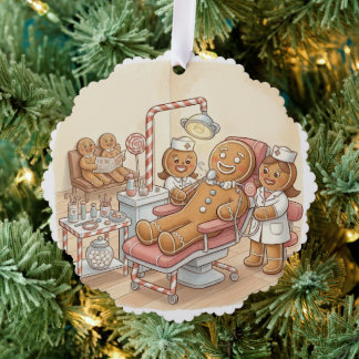 Décorative Carte de Noël personnalisée pour dentiste en pain 