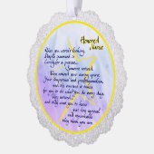 Décorative Carte d'ornement d'appréciation de l'infirmière (Gauche)