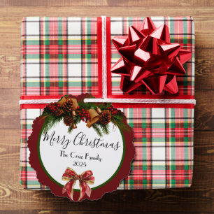 Décorative Carte d'ornement en papier de Noël de famille vint
