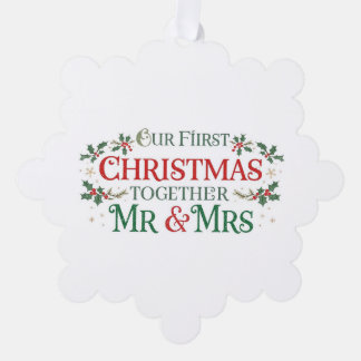 Décorative Carte d'ornement en papier - Notre premier Noël M.
