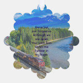 Décorative Carte mémoire commémorative Train Rail Tram Chemin (Verso)