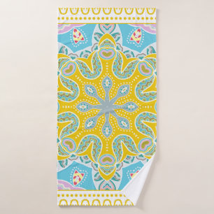 Decorative colorful ornament on white background,