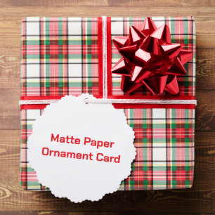 Décorative Créez votre propre carte d'ornement en papier mat