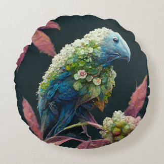 Decorative Cushion with Bird Design Rond Kussen