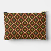 Decorative Diamond Pattern Brown Green Yellow Etui (Achterkant)