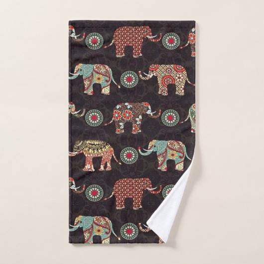 Decorative Elephant Pattern Bath Towel (Serviette à main)