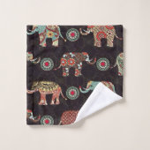 Decorative Elephant Pattern Bath Towel (Gant de toilette)