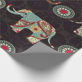 Decorative Elephant Pattern Wrapping Paper Cadeaupapier (Hoek)