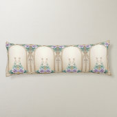 Decorative Floral Frame Body Pillow Lichaamskussen (Achterkant)