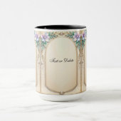 Decorative Floral Frame Mug Mok (Midden)