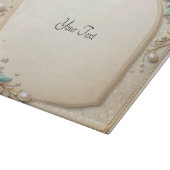 Decorative Floral Frame with Pearls Cutting Board Snijplank (Hoek)