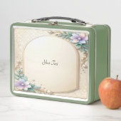 Decorative Floral Frame with Pearls Lunch box (In situ)