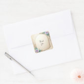 Decorative Floral Frame with Pearls Sticker (Envelop)