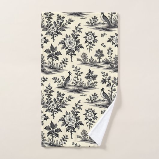Decorative French toile pattern (Serviette à main)